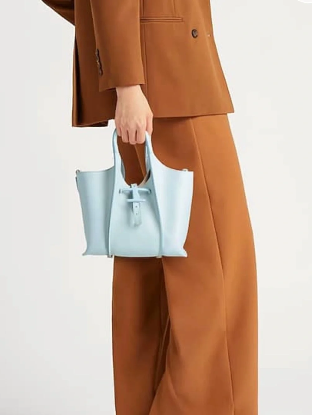 Tod’s Sky Blue Pebbled Leather Small Tote Bag NWT Made in Italy 🇮🇹